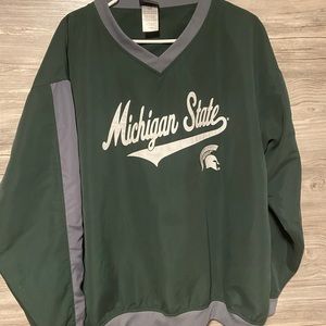 Size L Michigan State Windbreaker pullover Crewneck